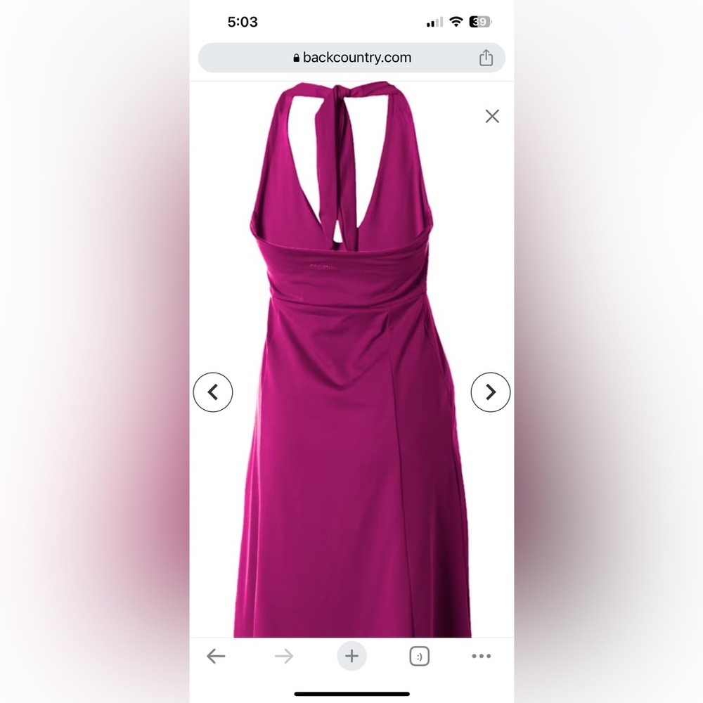PATAGONIA Morning Glory halter dress fuschia size small